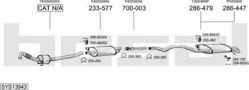 Bosal SYS13943 - Система выпуска ОГ autosila-amz.com