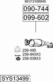 Bosal SYS13499 - Система выпуска ОГ autosila-amz.com