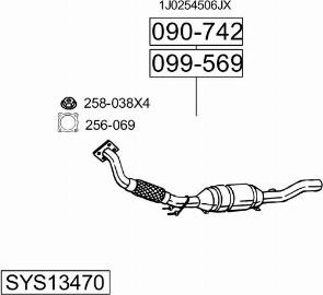 Bosal SYS13470 - Система выпуска ОГ autosila-amz.com