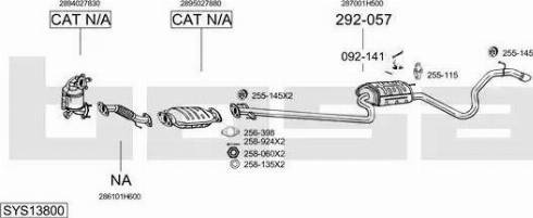 Bosal SYS13800 - Система выпуска ОГ autosila-amz.com