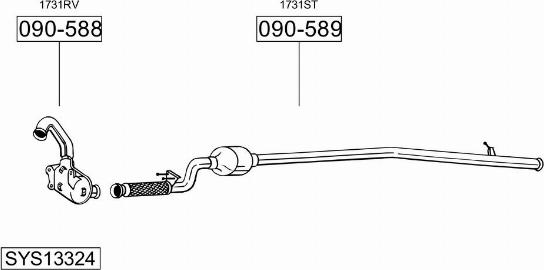 Bosal SYS13324 - Система выпуска ОГ autosila-amz.com