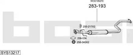 Bosal SYS13217 - Система выпуска ОГ autosila-amz.com