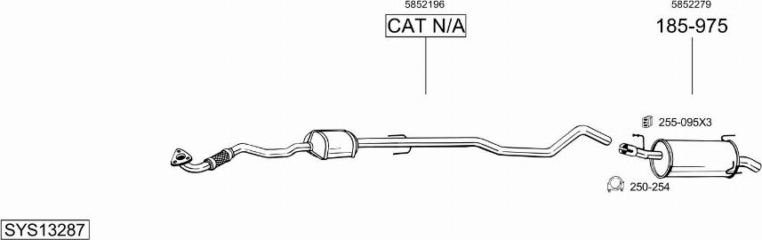 Bosal SYS13287 - Система выпуска ОГ autosila-amz.com