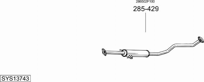 Bosal SYS13743 - Система выпуска ОГ autosila-amz.com