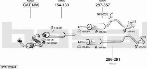 Bosal SYS12994 - Система выпуска ОГ autosila-amz.com