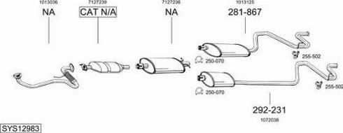 Bosal SYS12983 - Система выпуска ОГ autosila-amz.com