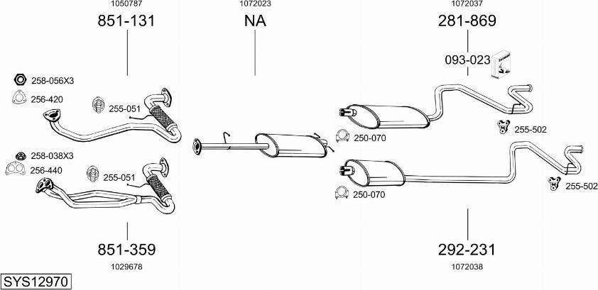 Bosal SYS12970 - Система выпуска ОГ autosila-amz.com