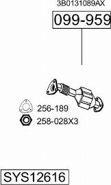 Bosal SYS12616 - Система выпуска ОГ autosila-amz.com