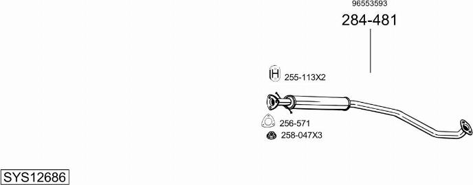 Bosal SYS12686 - Система выпуска ОГ autosila-amz.com