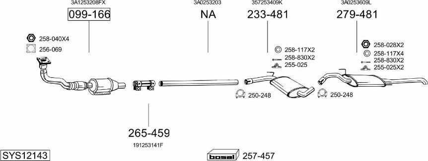 Bosal SYS12143 - Система выпуска ОГ autosila-amz.com