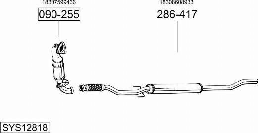 Bosal SYS12818 - Система выпуска ОГ autosila-amz.com