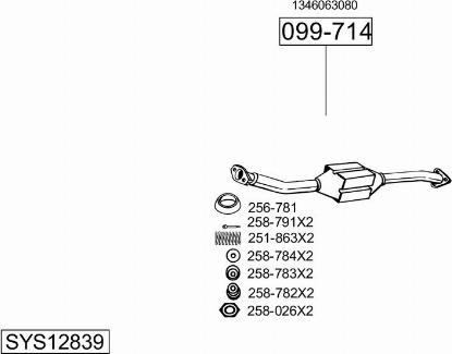 Bosal SYS12839 - Система выпуска ОГ autosila-amz.com