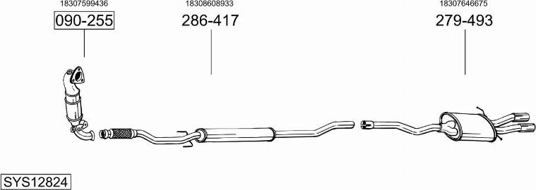 Bosal SYS12824 - Система выпуска ОГ autosila-amz.com