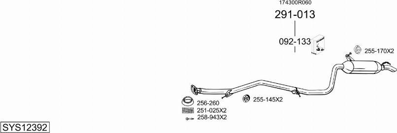 Bosal SYS12392 - Система выпуска ОГ autosila-amz.com