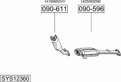 Bosal SYS12360 - Система выпуска ОГ autosila-amz.com