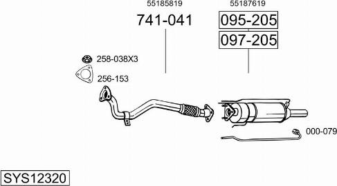 Bosal SYS12320 - Система выпуска ОГ autosila-amz.com