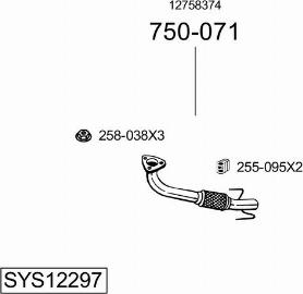 Bosal SYS12297 - Система выпуска ОГ autosila-amz.com