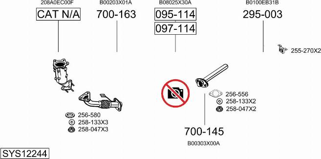 Bosal SYS12244 - Система выпуска ОГ autosila-amz.com