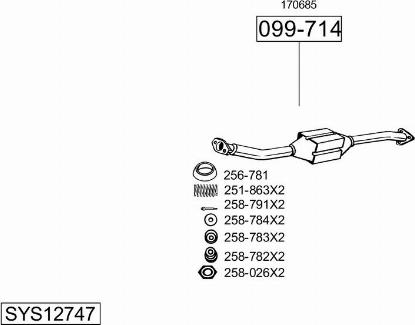 Bosal SYS12747 - Система выпуска ОГ autosila-amz.com