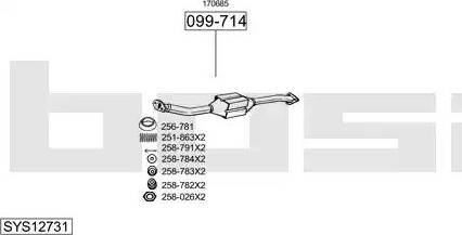 Bosal SYS12731 - Система выпуска ОГ autosila-amz.com