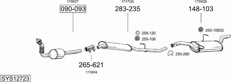 Bosal SYS12723 - Система выпуска ОГ autosila-amz.com