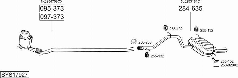 Bosal SYS17927 - Система выпуска ОГ autosila-amz.com