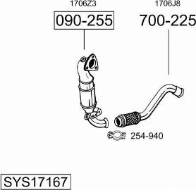 Bosal SYS17167 - Система выпуска ОГ autosila-amz.com