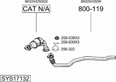 Bosal SYS17132 - Система выпуска ОГ autosila-amz.com