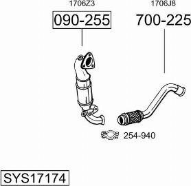 Bosal SYS17174 - Система выпуска ОГ autosila-amz.com