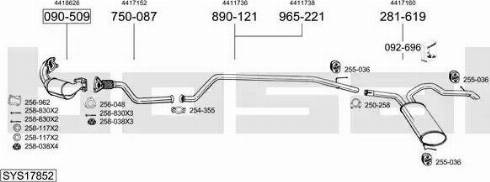 Bosal SYS17852 - Система выпуска ОГ autosila-amz.com