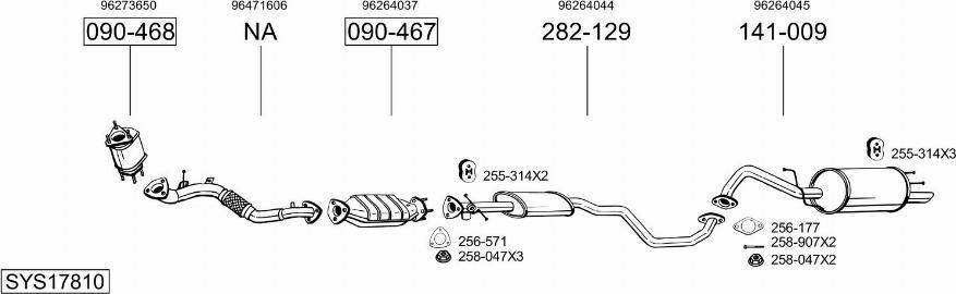 Bosal SYS17810 - Система выпуска ОГ autosila-amz.com