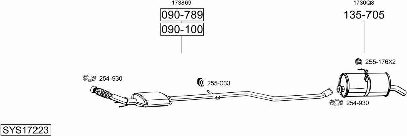 Bosal SYS17223 - Система выпуска ОГ autosila-amz.com