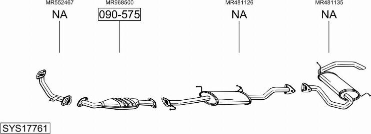 Bosal SYS17761 - Система выпуска ОГ autosila-amz.com