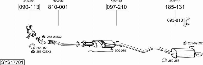 Bosal SYS17701 - Система выпуска ОГ autosila-amz.com