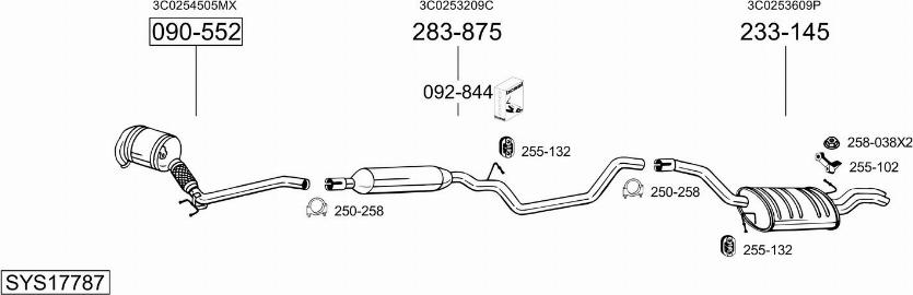 Bosal SYS17787 - Система выпуска ОГ autosila-amz.com