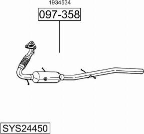 Bosal SYS24450 - Система выпуска ОГ autosila-amz.com