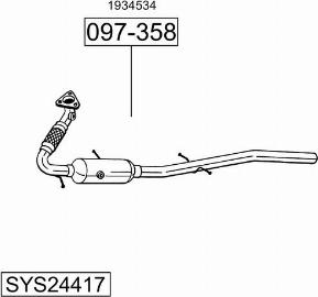 Bosal SYS24417 - Система выпуска ОГ autosila-amz.com