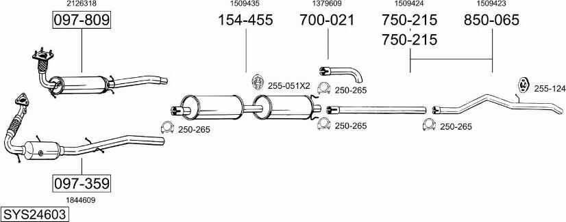 Bosal SYS24603 - Система выпуска ОГ autosila-amz.com