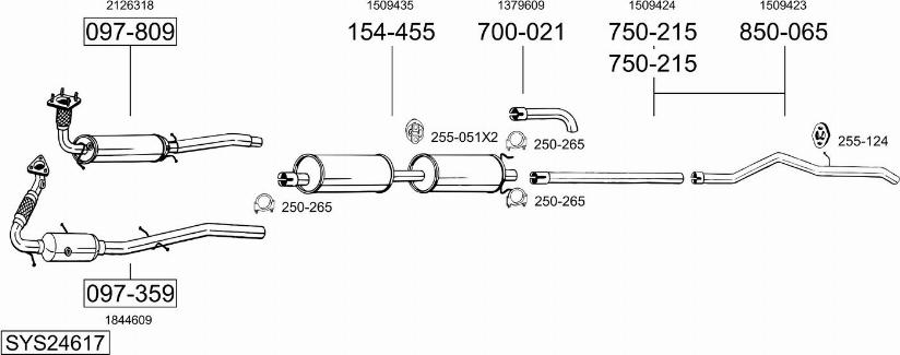 Bosal SYS24617 - Система выпуска ОГ autosila-amz.com