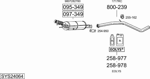 Bosal SYS24064 - Система выпуска ОГ autosila-amz.com