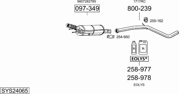 Bosal SYS24065 - Система выпуска ОГ autosila-amz.com