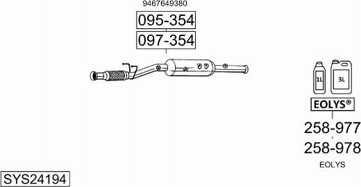 Bosal SYS24194 - Система выпуска ОГ autosila-amz.com