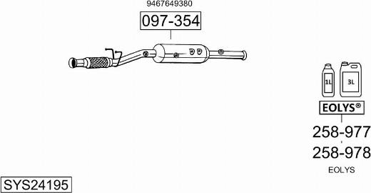 Bosal SYS24195 - Система выпуска ОГ autosila-amz.com