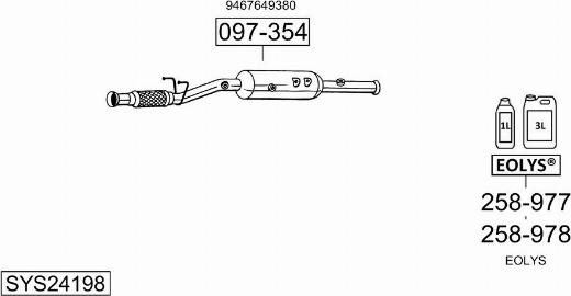 Bosal SYS24198 - Система выпуска ОГ autosila-amz.com