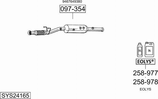 Bosal SYS24165 - Система выпуска ОГ autosila-amz.com