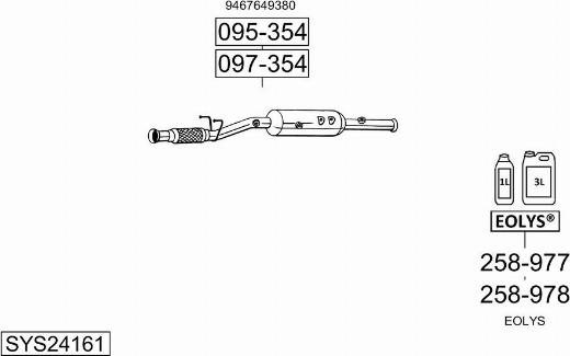 Bosal SYS24161 - Система выпуска ОГ autosila-amz.com