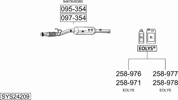 Bosal SYS24209 - Система выпуска ОГ autosila-amz.com