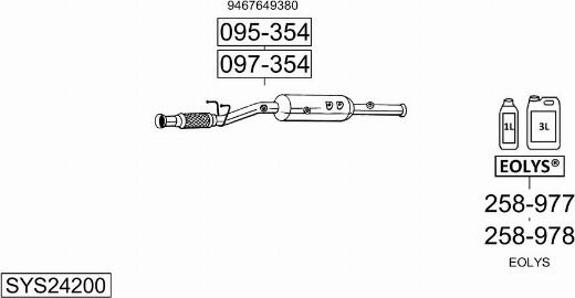 Bosal SYS24200 - Система выпуска ОГ autosila-amz.com