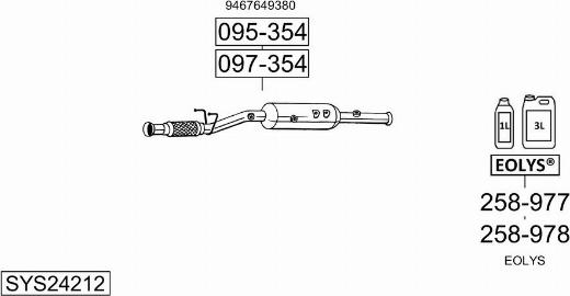 Bosal SYS24212 - Система выпуска ОГ autosila-amz.com