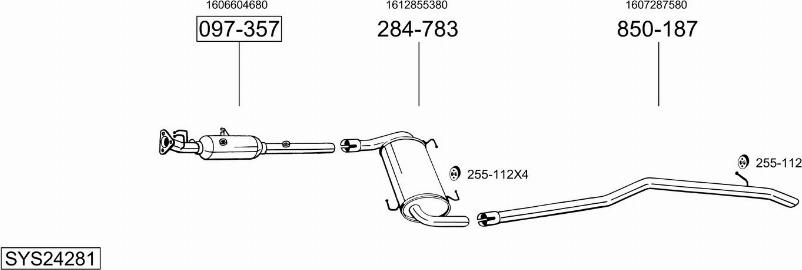 Bosal SYS24281 - Система выпуска ОГ autosila-amz.com